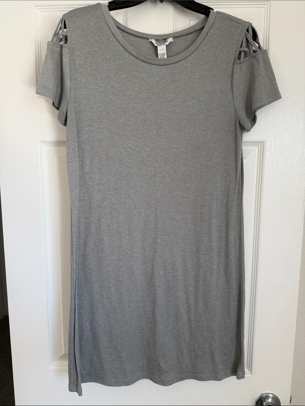 Arizona Jean Company Gray Cold-Shoulder Dress